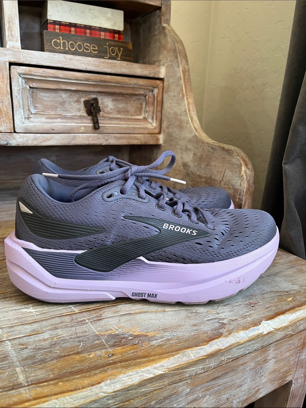 🤍 Brooks Ghost Max 3 Sneakers Running Shoes Size 7.5 Navy Purple